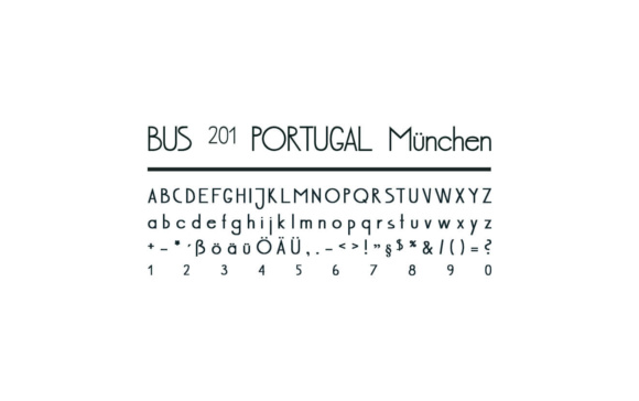Bus 201 Portugal München Font