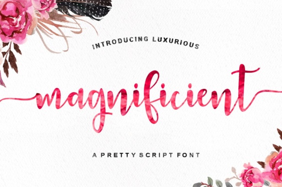Magnificient: A Beautiful Font for Romantic Designs