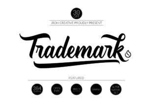 Trademark Font Review: A Script Handwritten Typeface for Campaign Designers