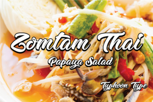 Zomtam Thai: A Bold Script Font That Commands Attention in Campaign Design